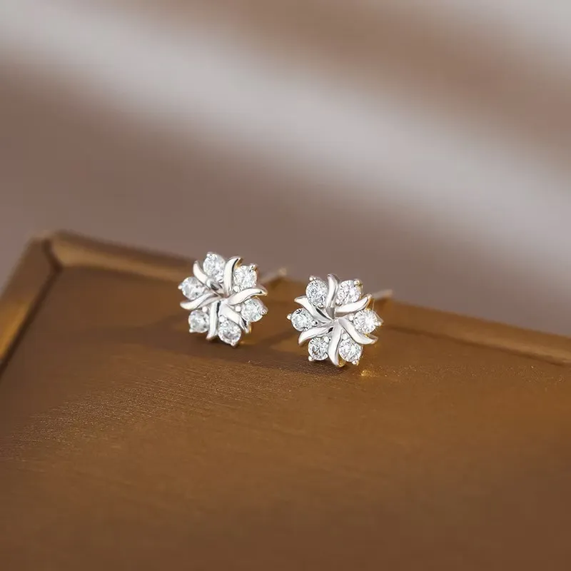 Stud Earrings 999 Silver