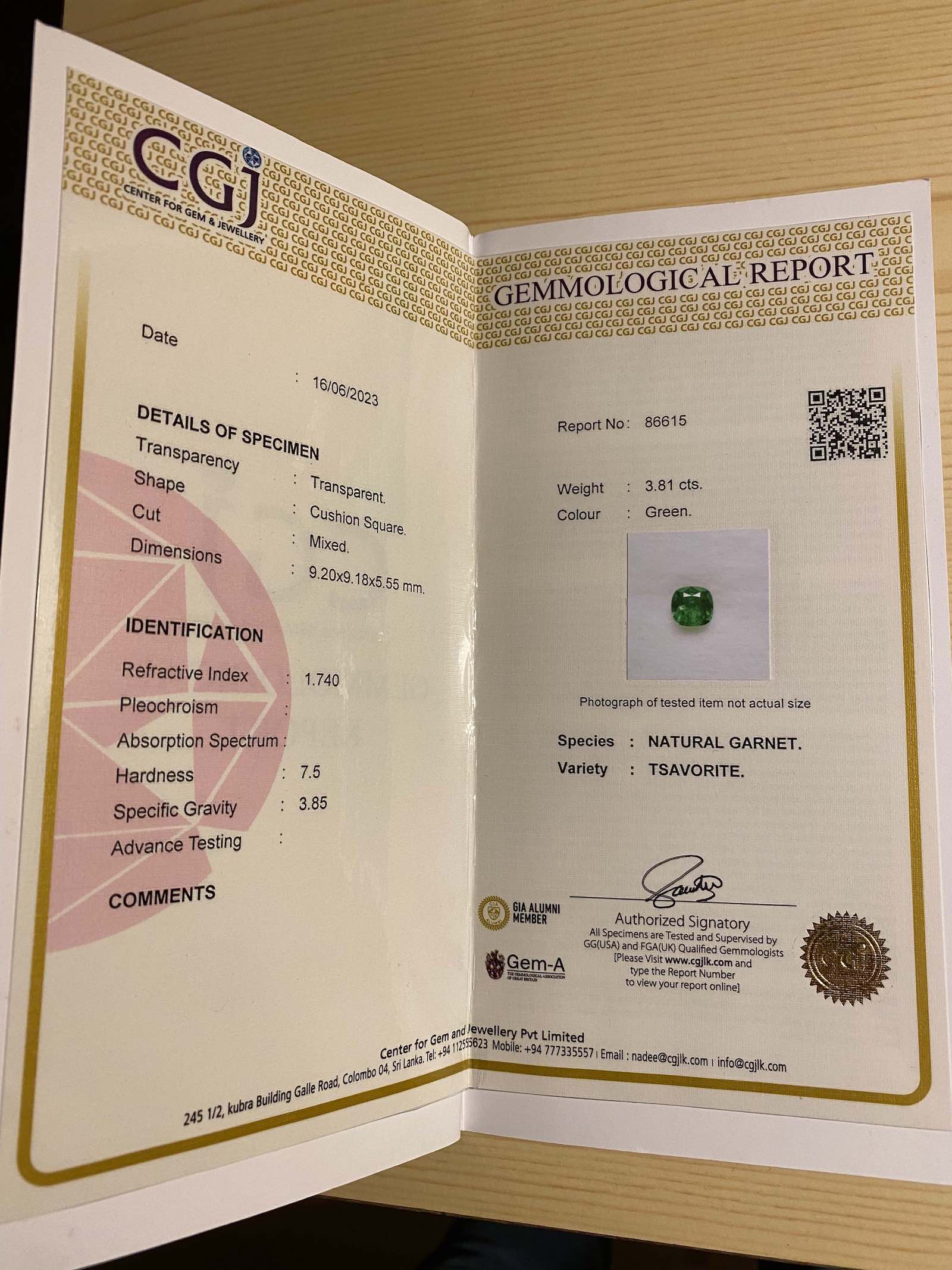 Natural Tsavorite 3.81 Carat - Image 6