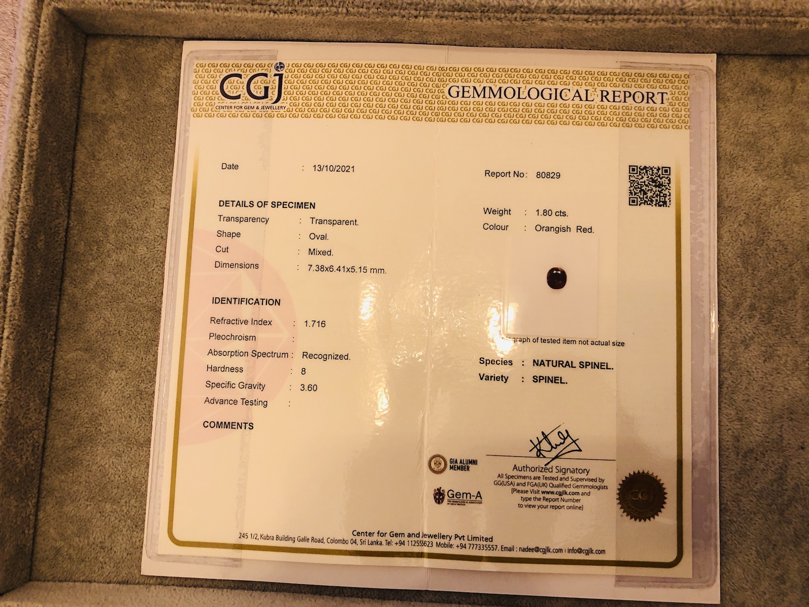 Natural Spinel 1.80 Carat - Image 2