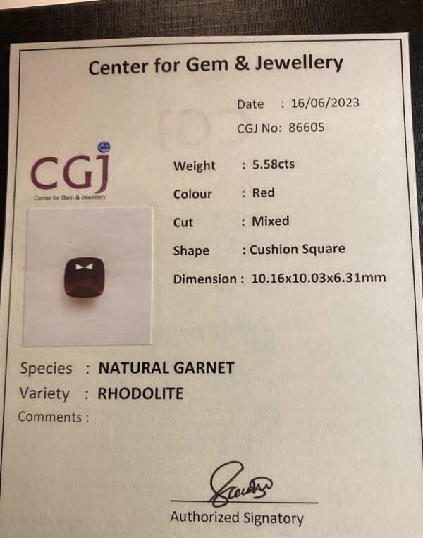 Rhodolite Garnet 5.58 Carat - Image 9