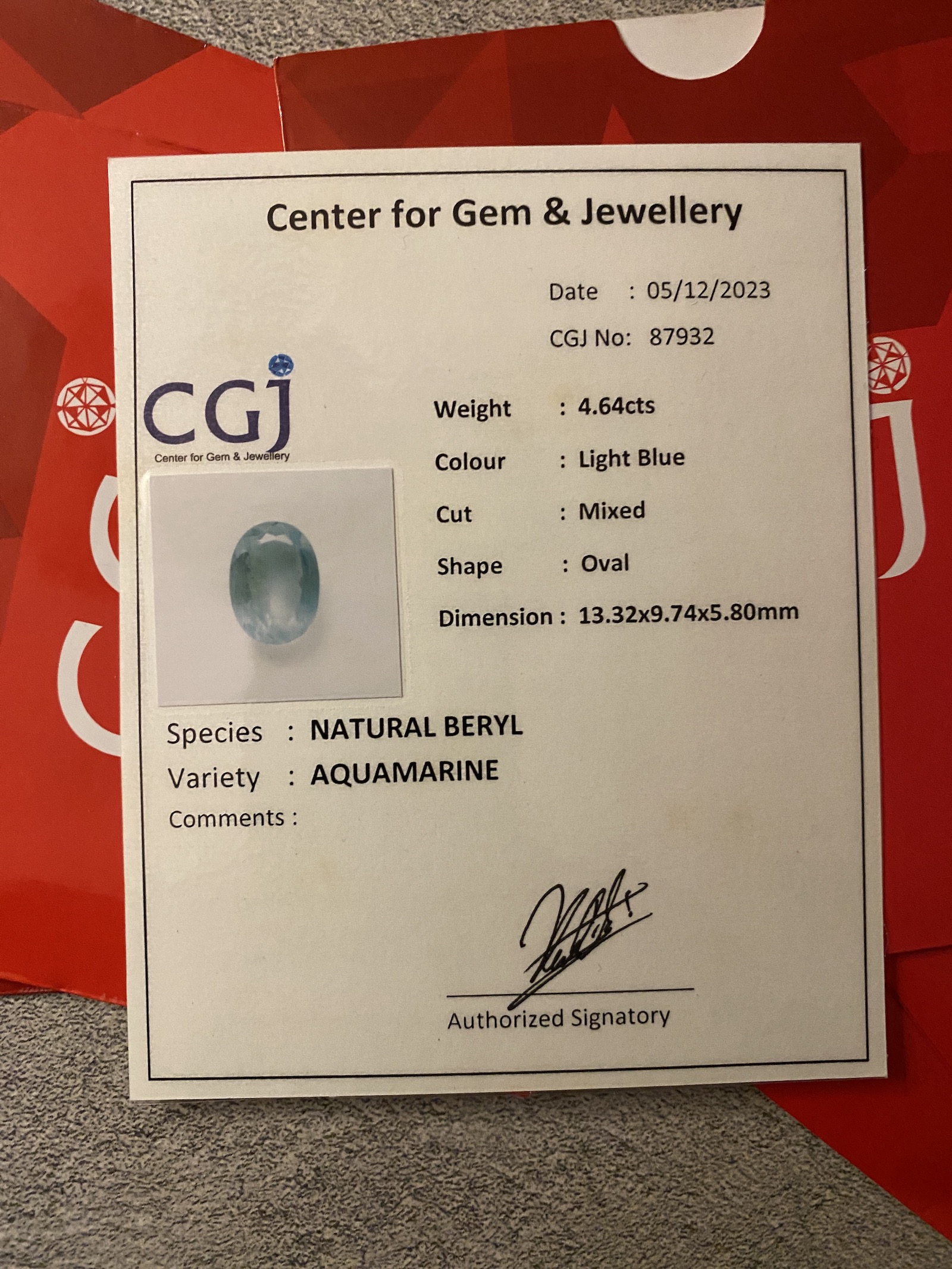 Aquamarine 4.64 carat - Image 8